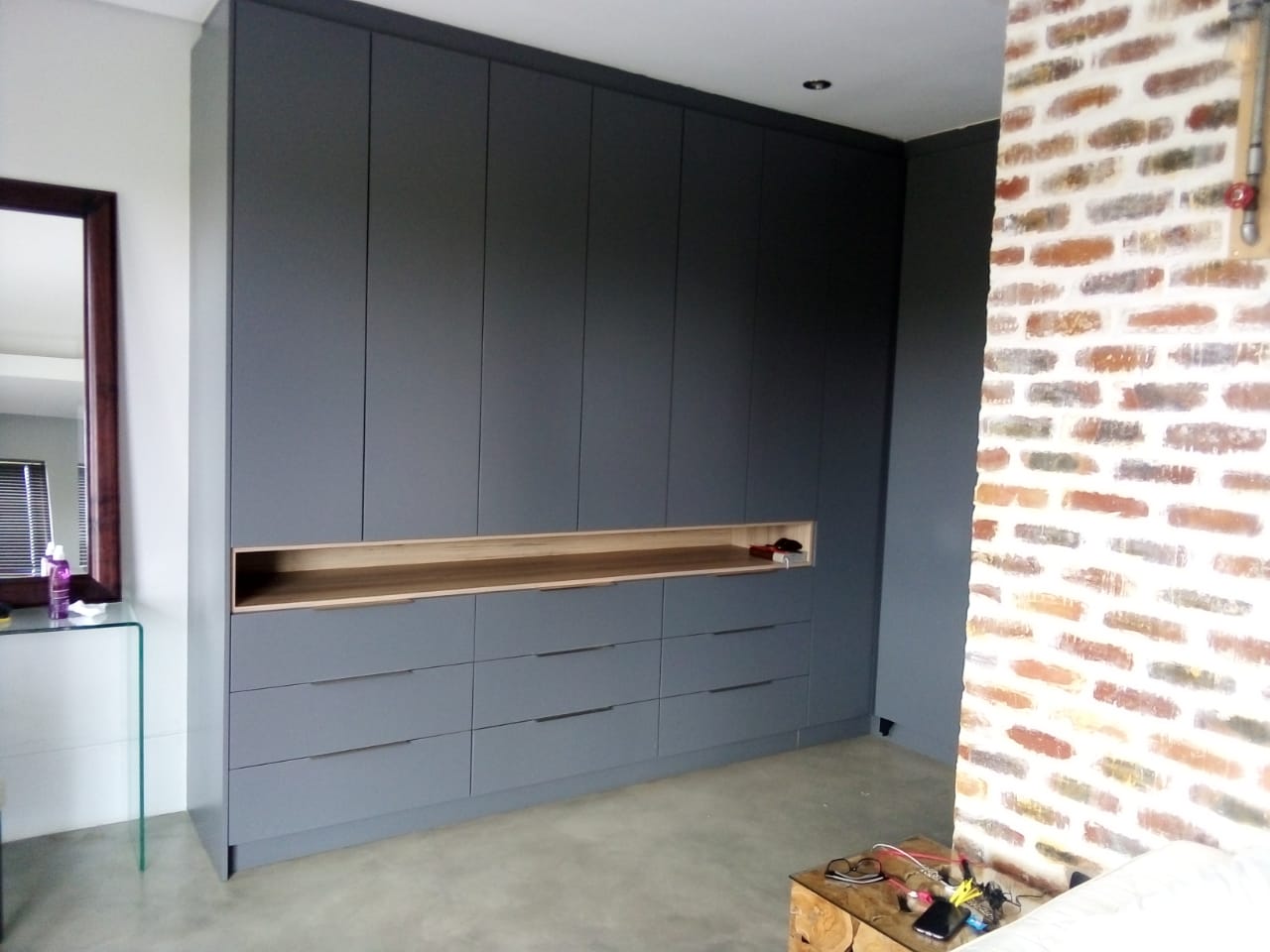 Completed custom fitted cabinetry